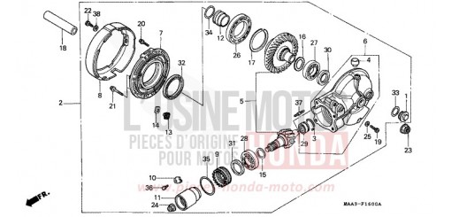 INGRANAGGIO RUOTA DENTATA FINALE VT1100C2W di 1998